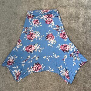 Pinstory Floral Highlow Mermaid Skirt